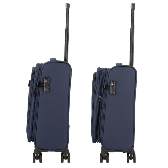 d&n Travel Line 9704 4 ruedas Trolley de cabina S 55 cm Con fuelle expandible