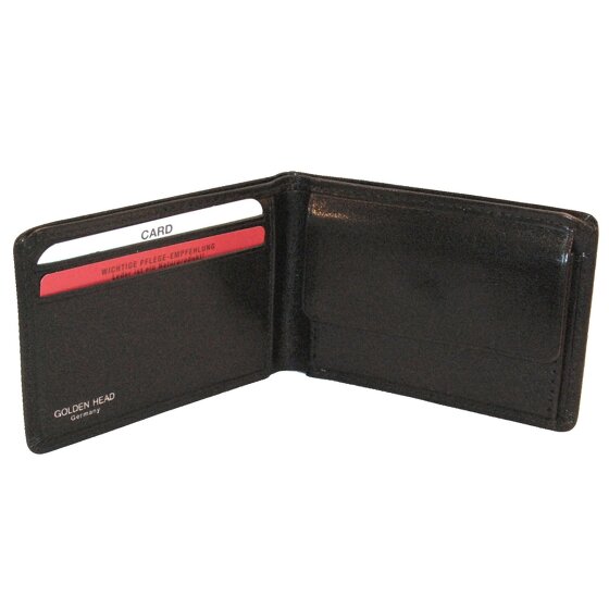 Golden Head Billetera Colorado de cuero RFID 10 cm