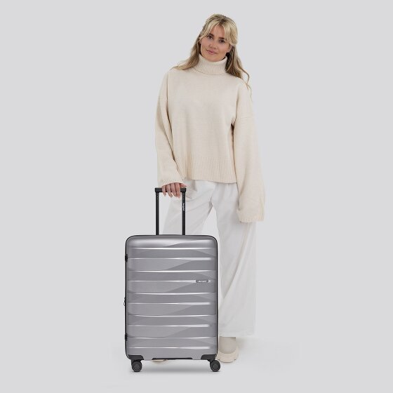 Bergpfeil Trolley de viaje de 4 ruedas M 66 cm con pliegue de expansión