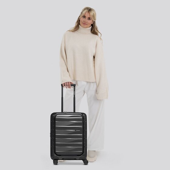 Bergpfeil Travel 4 ruedas Trolley de cabina 55 cm Compartimento para laptop Con fuelle expandible