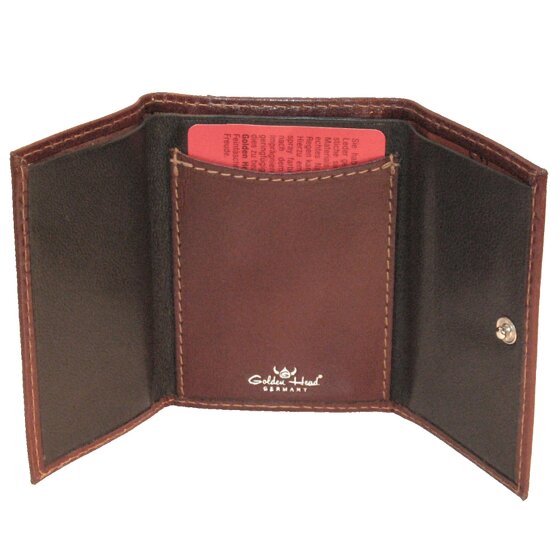 Golden Head Billetera Colorado de cuero RFID 9,5 cm