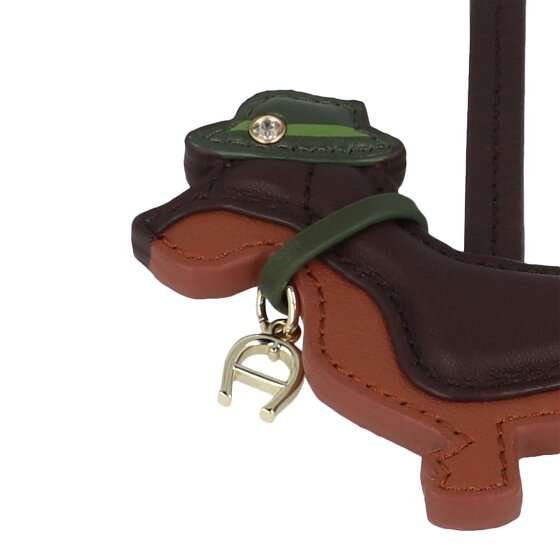 AIGNER Bolsa de moda etiqueta de cuero 12 cm