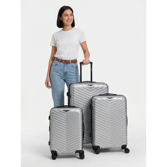 Redolz Essentials 18 4 ruedas Juego de maletas 3 piezas con pliegue de expansión