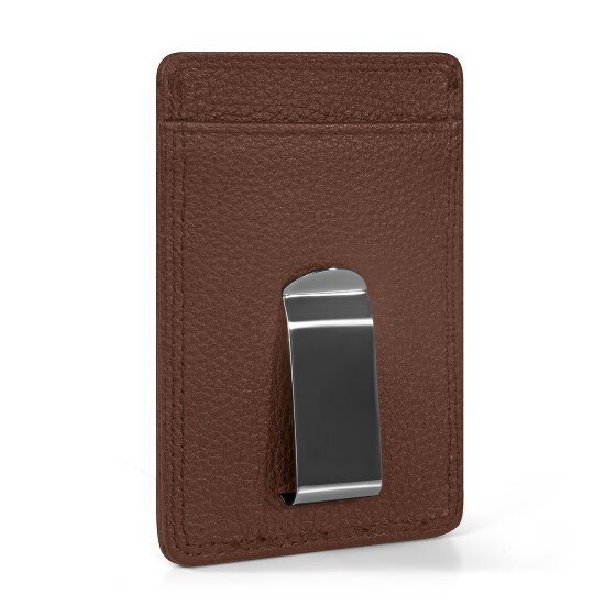 Redolz Tarjetero de piel Essentials RFID 7 cm con pinza para billetes
