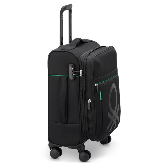 Delsey Paris x Colours Benetton Color Block Trolley de cabina de 4 ruedas 55 cm con pliegue extensible