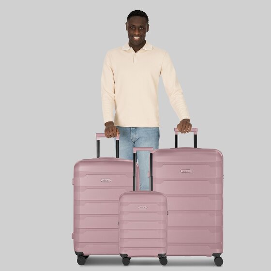 d&n South Dakota 4 ruedas Juego de maletas 3 piezas con pliegue de expansión