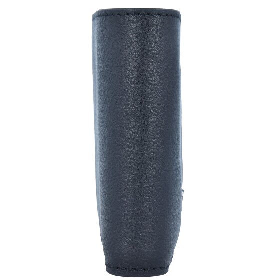 Piquadro Cartera cuadrada negra de piel RFID 12,5 cm