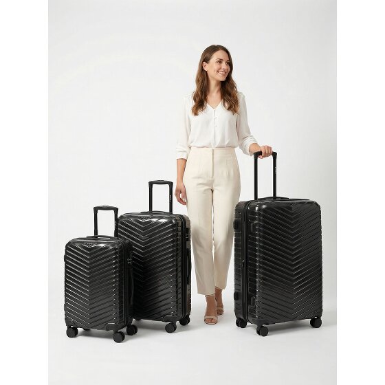 Redolz Essentials 18 4 ruedas Juego de maletas 3 piezas con pliegue de expansión