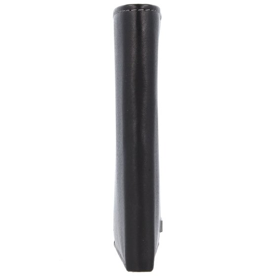 Greenland Nature Billetera de napa negra de cuero RFID 9,5 cm