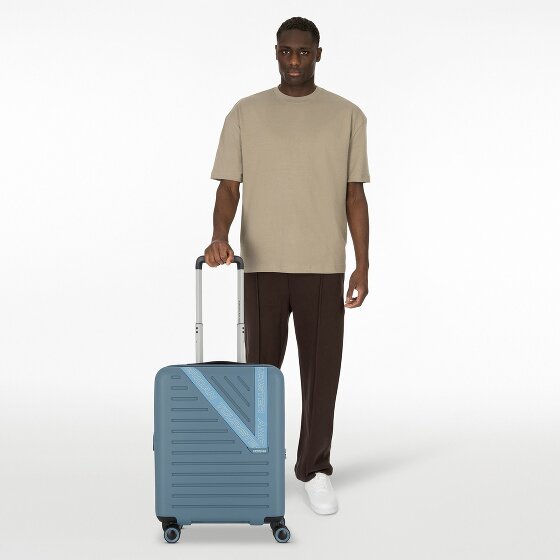 American Tourister Dynabelt 4 ruedas Carro de la cabina 55 cm con pliegue de expansión