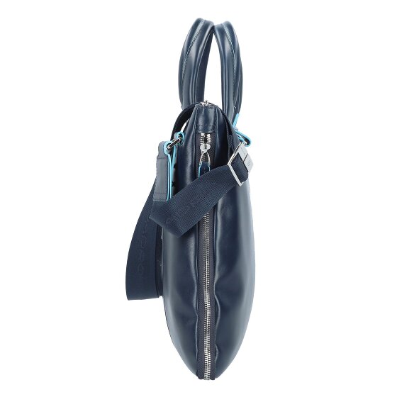 Piquadro Maletín cuadrado azul Piel 42 cm Compartimento para portátil