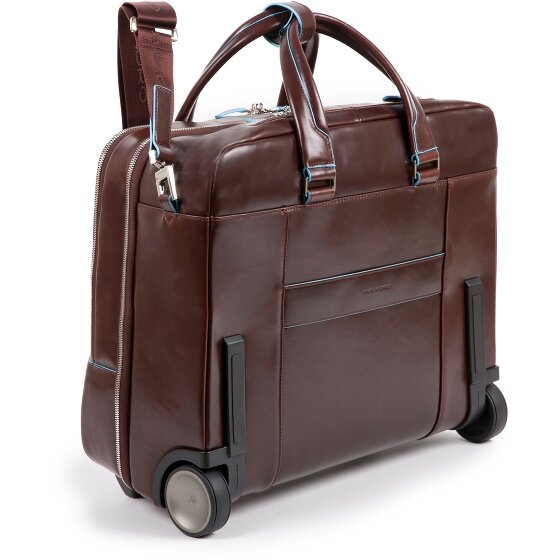 Piquadro Blue Square 2 ruedas Trolley business Piel natural 37 cm Compartimento para laptop