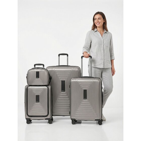 Redolz Essentials14 Juego de maletas de 4 ruedas Beautycase 4pcs con compartimento para portátil plegable expansible
