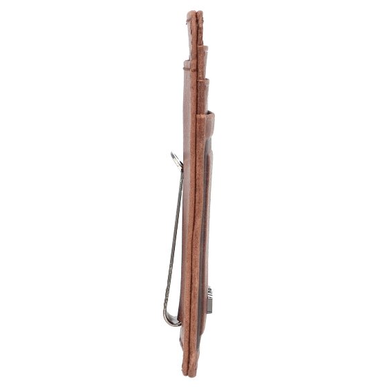 Police PT16-08536 Estuche para tarjetas de crédito de cuero de 7 cm con pinza para billetes