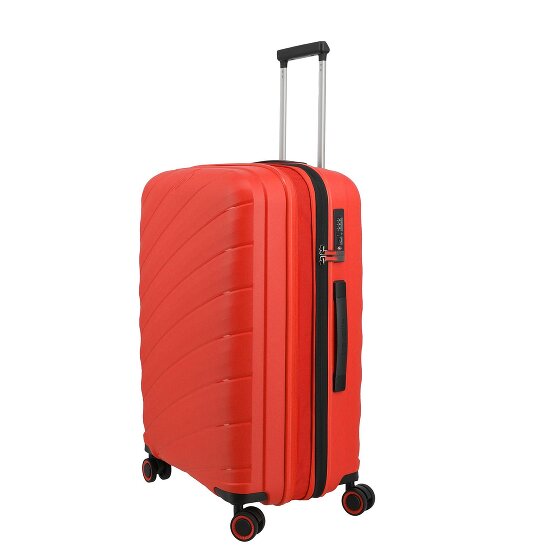 Travelite Burano 4 ruedas Juego de maletas 3 piezas con pliegue de expansión