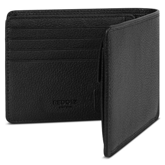 Redolz Cartera de piel Essentials QF RFID de 12 cm desplegable con compartimento de cremallera