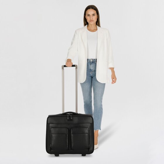 Piquadro Modus Special 2 ruedas Carrito de negocios Piel 44 cm Compartimento para el portátil