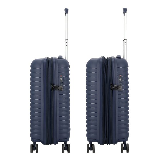 d&n Travel Line 4500 4 ruedas Carro de la cabina S 55 cm con pliegue de expansión