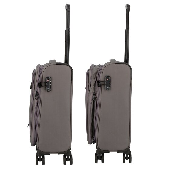 d&n Travel Line 9704 4 ruedas Trolley de cabina S 55 cm Con fuelle expandible
