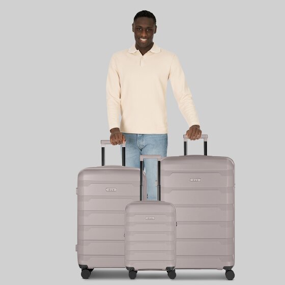 d&n South Dakota 4 ruedas Juego de maletas 3 piezas con pliegue de expansión