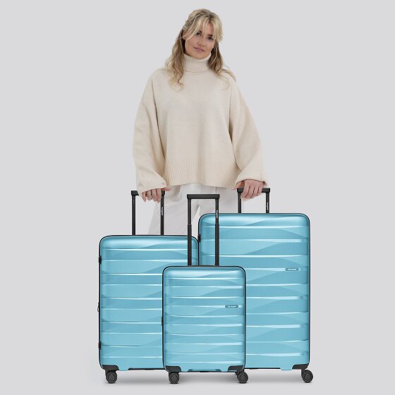 Bergpfeil Juego de maletas de viaje de 4 ruedas, 3 piezas, con plegado extensible