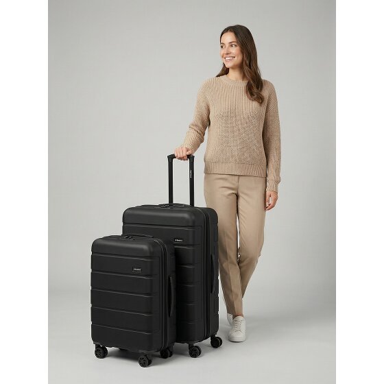 Saxoline Miami 4 ruedas Juego de maletas 2 piezas con pliegue de expansión