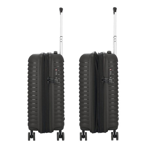 d&n Travel Line 4500 4 ruedas Carro de la cabina S 55 cm con pliegue de expansión