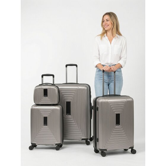 Redolz Juego de maletas Essentials 14 de 4 ruedas + neceser 4 pzs. con pliegue extensible