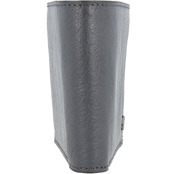 Piquadro Cartera cuadrada negra de piel RFID 12,5 cm