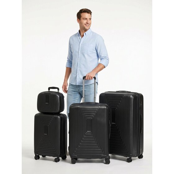 Redolz Juego de maletas Essentials 14 de 4 ruedas + neceser 4 pzs. con pliegue extensible