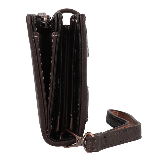 Anekke Shoen Brown Cartera Protección RFID 19 cm