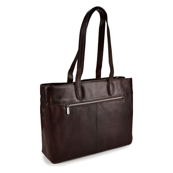 Plevier Power Bolsa de compras Piel natural 31 cm Compartimento para laptop