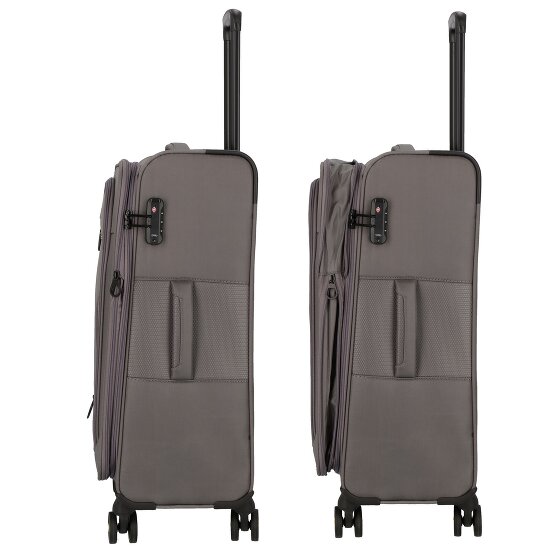 d&n Travel Line 9704 4 ruedas Carrito M 68 cm con pliegue de expansión