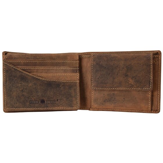Greenburry Billetera de cuero de jabalí Vintage 12 cm