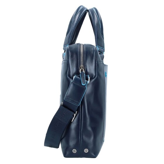 Piquadro Maletín cuadrado azul III Piel 40 cm Compartimento para portátil