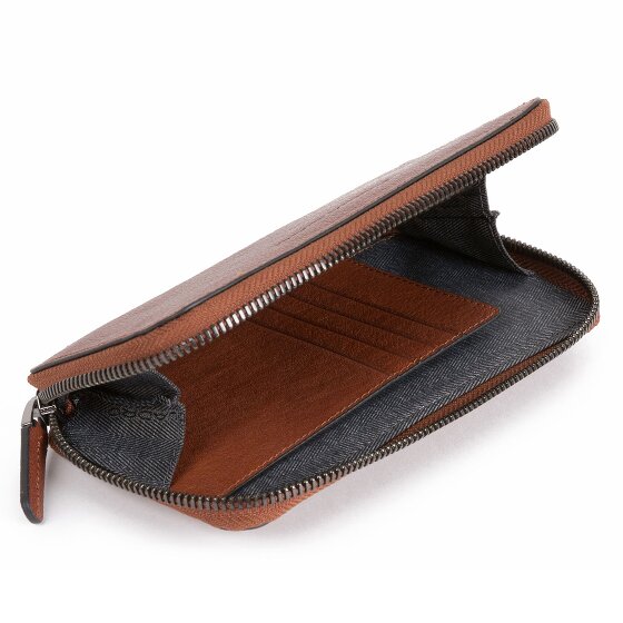 Piquadro Bolsa cuadrada negra para móvil Piel 17 cm