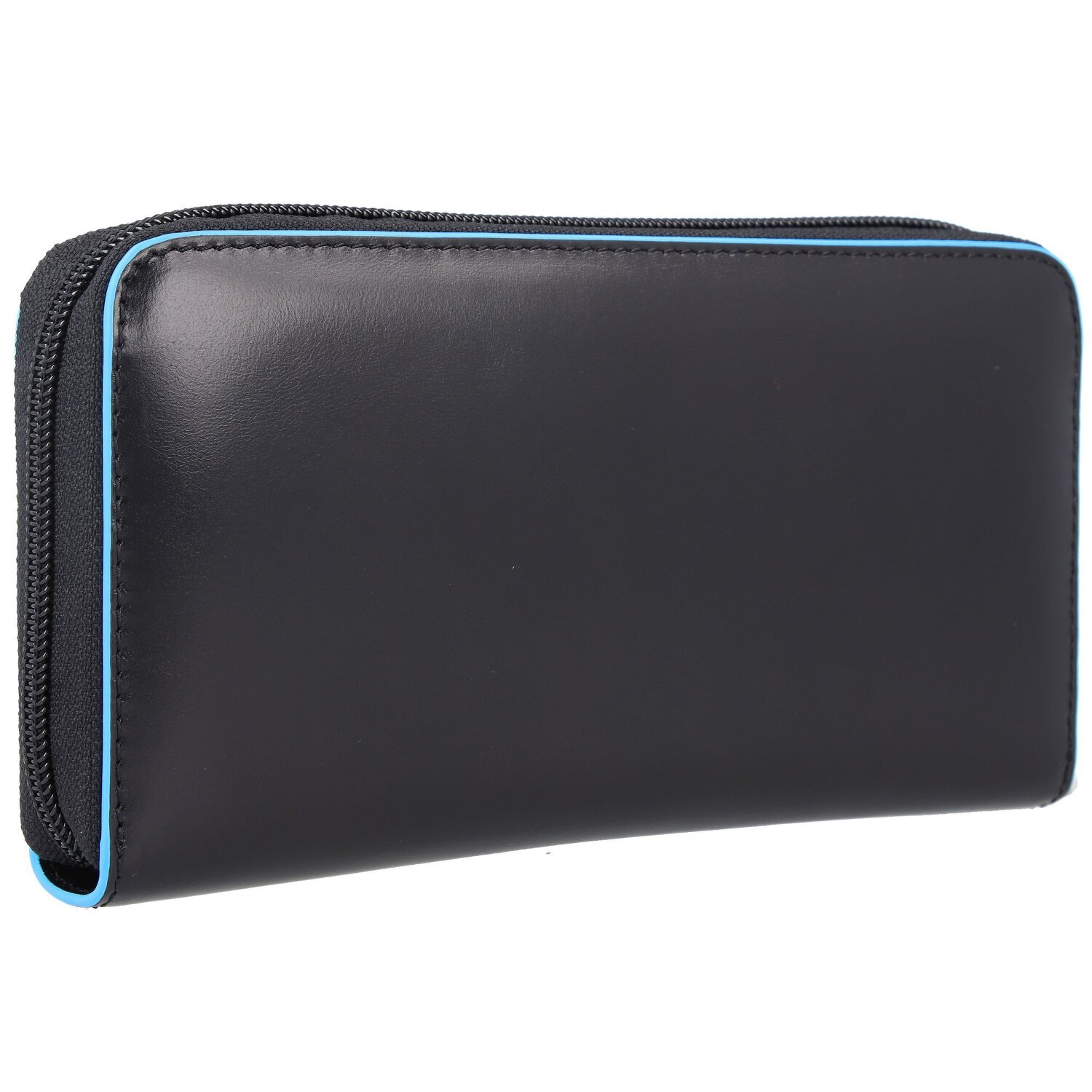 Piquadro Billetera cuadrada azul de cuero RFID 19 cm schwarz