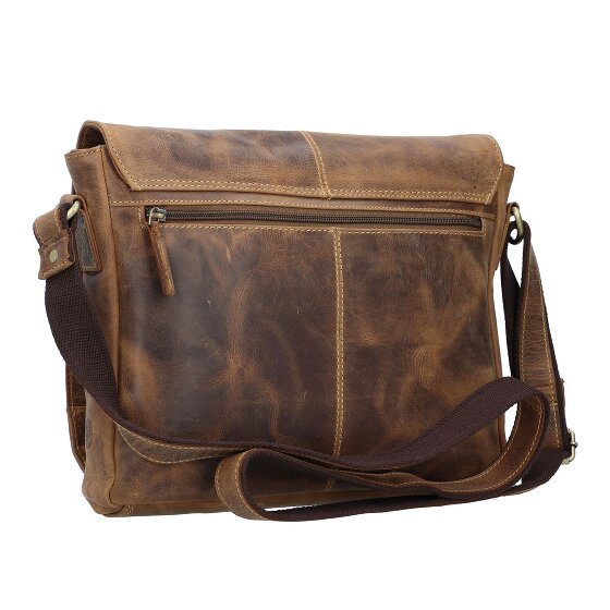 Greenburry Bolsa de hombro vintage de cuero 33 cm