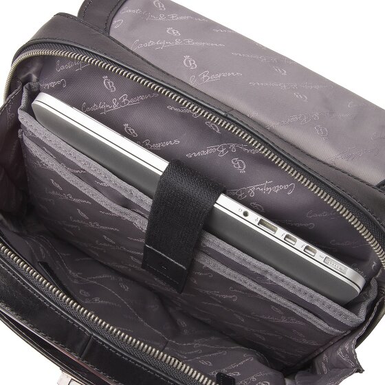 Castelijn & Beerens Mochila Guus de cuero con compartimento para el portátil de 40 cm