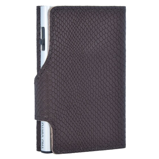Tru Virtu Funda para tarjetas de crédito Click & Slide Cartera de piel RFID 6,5 cm