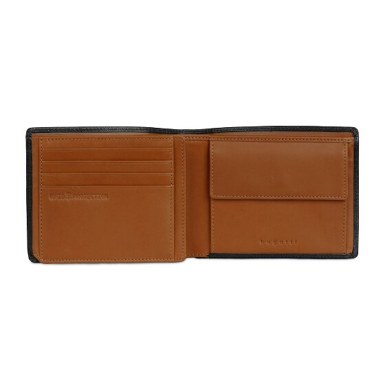 bugatti Roccia Cartera Protección RFID Piel 12.5 cm