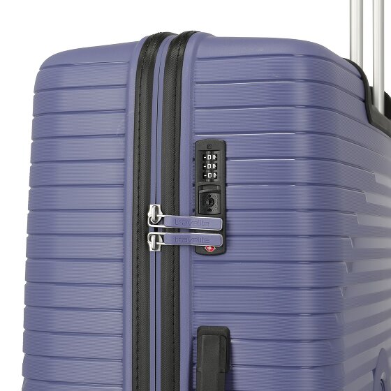 Travelite Orbita 4 ruedas Juego de maletas 3 piezas con pliegue de expansión