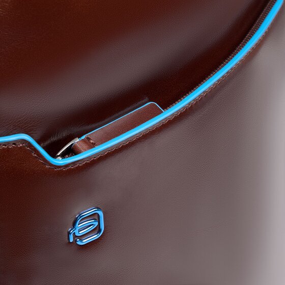 Piquadro Blue Square Mochila de día Protección RFID Piel 37 cm Compartimento para el portátil