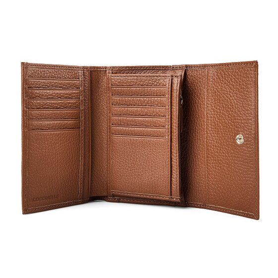 Coccinelle Cartera de piel blanda metalizada 14 cm