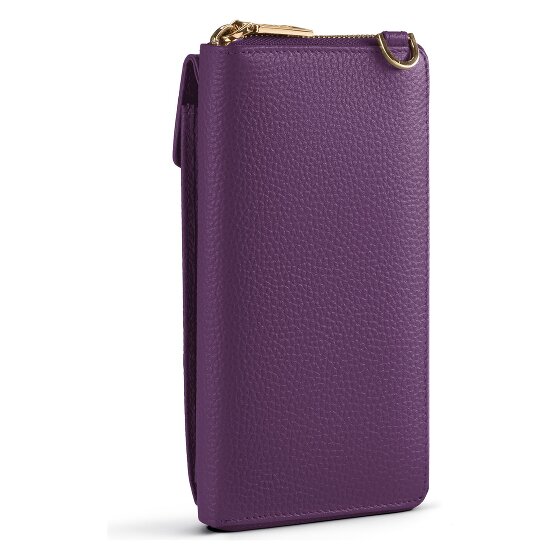 Lazarotti Bologna Cartera de piel con cremallera Funda para teléfono móvil Piel 19 cm