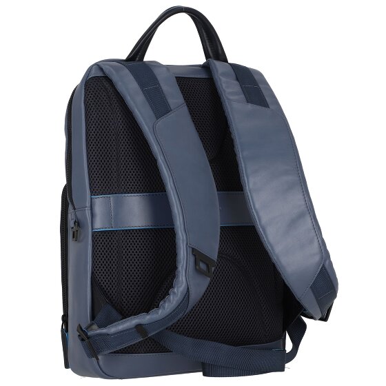 Piquadro Azul Cuadrado Revamp Mochila RFID Piel 42 cm Compartimento Portátil
