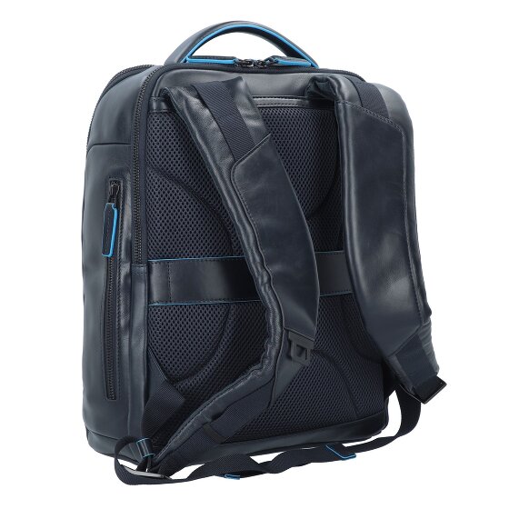 Piquadro Blue Square Revamp Mochila de negocios Piel natural 37 cm Compartimento para laptop