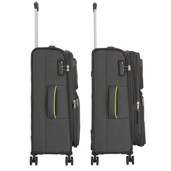 d&n Travel Line 6704 Juego de maletas de 4 ruedas 3pcs.