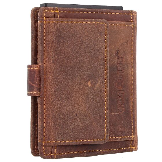 Greenburry Billetera original vintage de cuero RFID 8 cm
