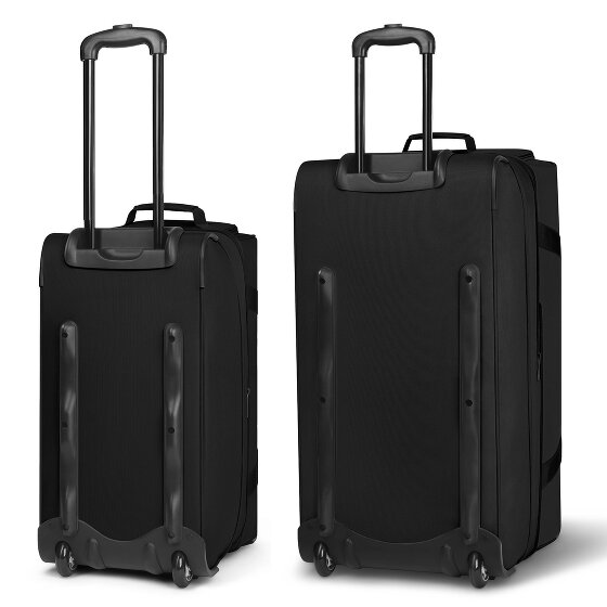 Redolz Duffle Essentials Juego de bolsas de viaje de 2 ruedas M+L con pliegue extensible